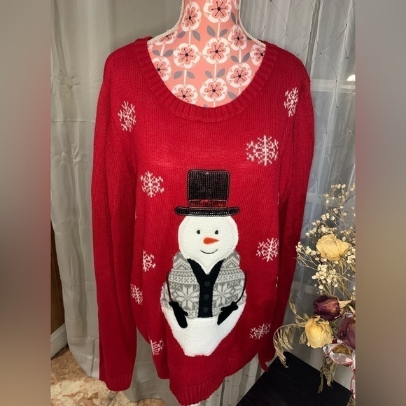 Karen Scott Snowman Sweater - Picture 2 of 4